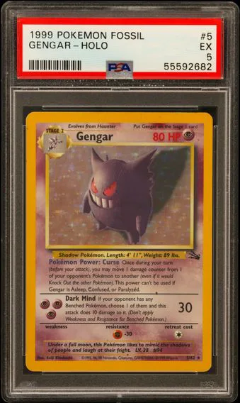 1999 #5 Gengar-Holo PSA 5 Fossil