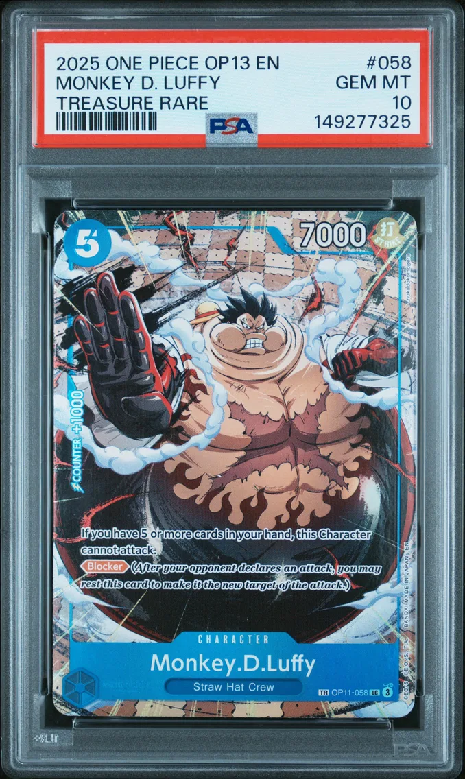 2025 #058 Monkey D. Luffy PSA 10 One Piece OP13-Carrying on His Will