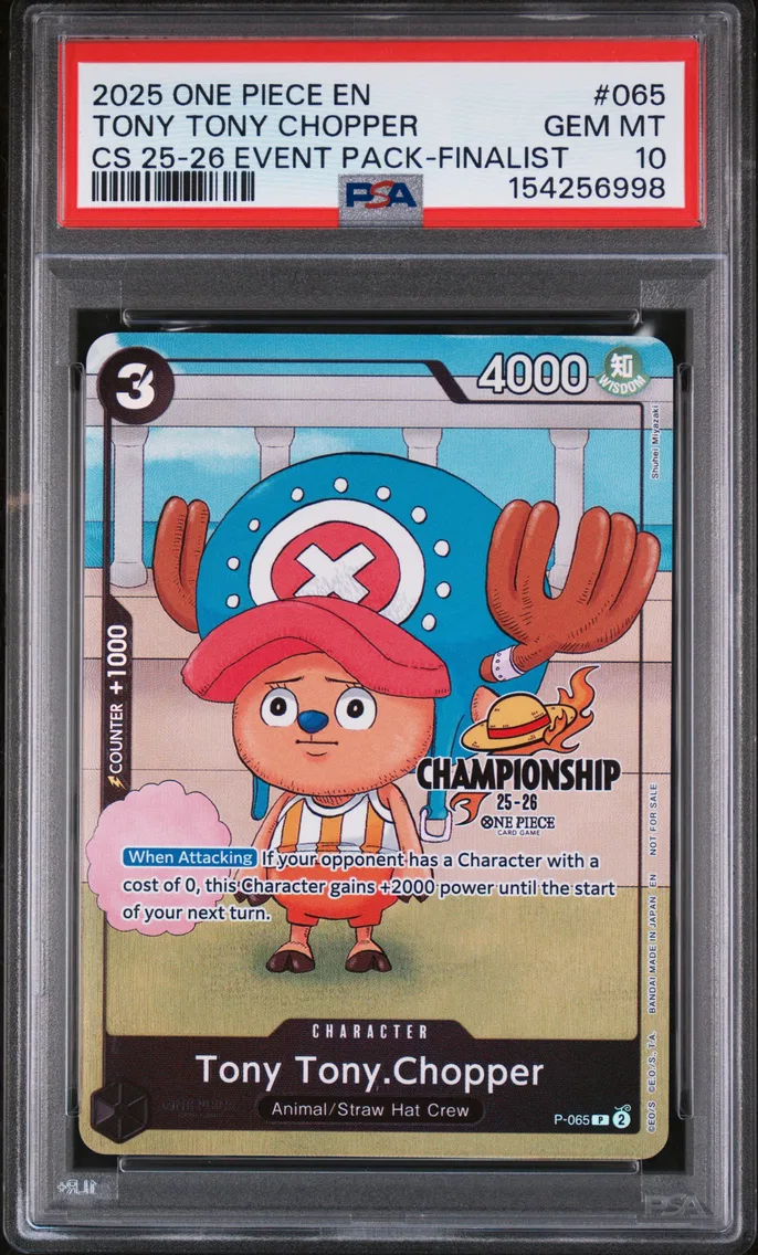 2025 #065 Tony Tony Chopper PSA 10 One Piece Championship 2025-26 Event Pack