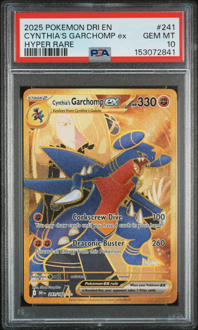 2025 #241 Cynthia's Garchomp EX PSA 10 Dri EN-Destined Rivals