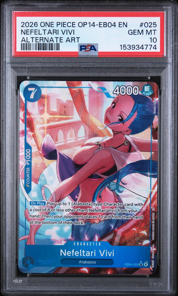 2026 #025 Nefeltari Vivi PSA 10 One Piece OP14-EB04-the Azure Sea's Seven