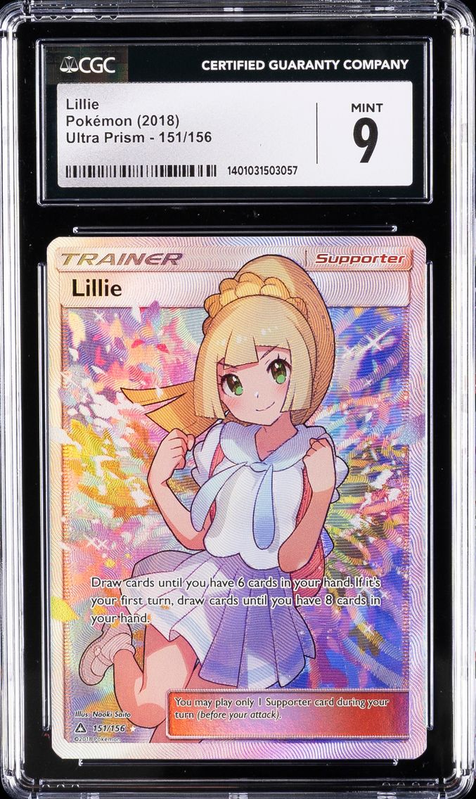2018 #151 Full Art/Lillie CGC 9 Sun & Moon Ultra Prism Pokemon