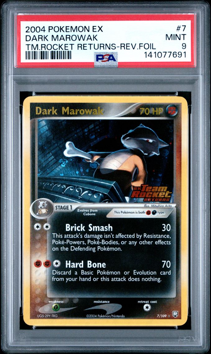 2004 #7 Dark Marowak-Reverse Foil PSA 9 EX Team Rocket Returns