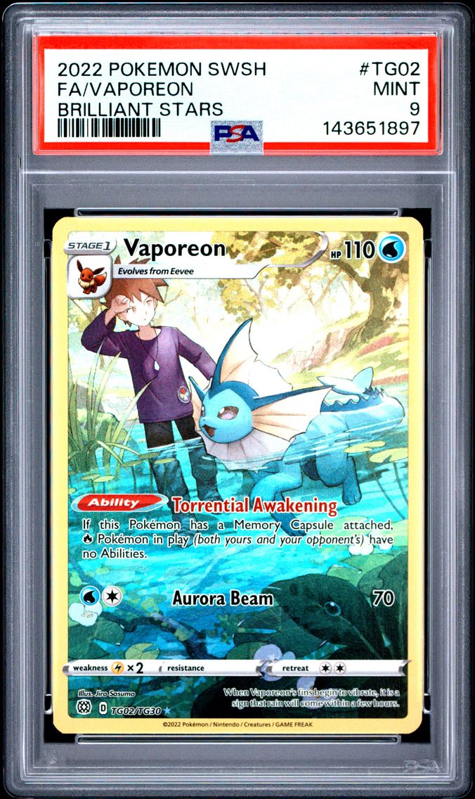2022 #TG02 Full Art/Vaporeon PSA
