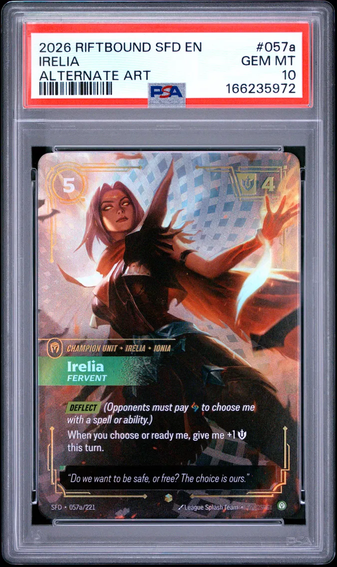 2026 #057a Irelia - Fervent PSA 10 Riftbound: League of Legends Sfd-Spiritforged