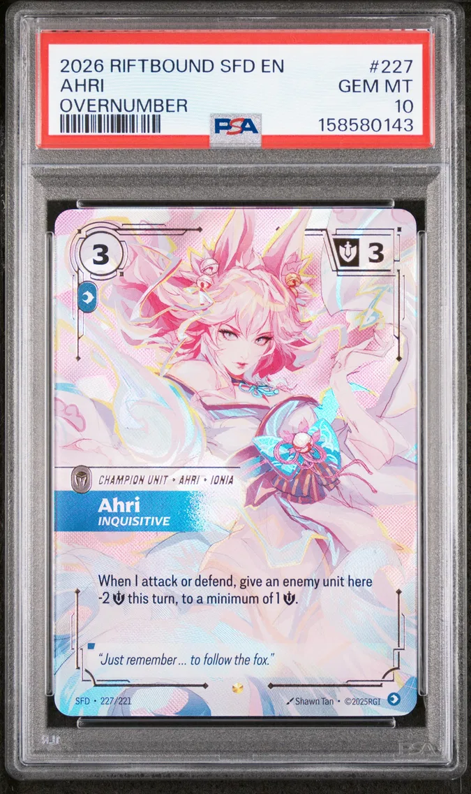 2026 #227 AHRI PSA 10 Riftbound: League of Legends Sfd-Spiritforged