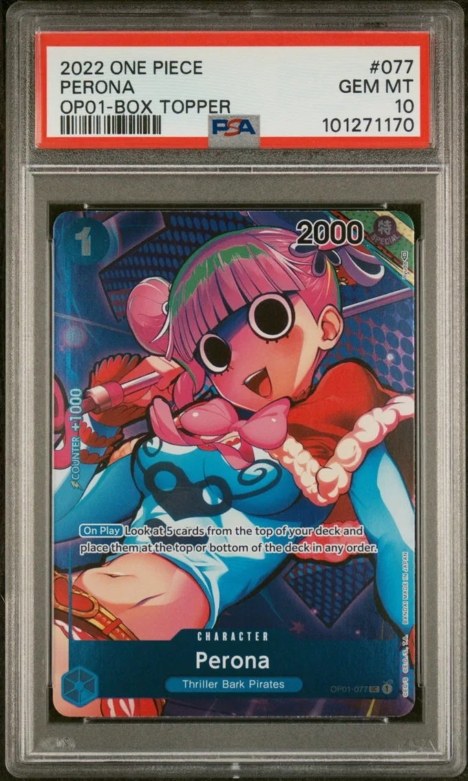 2022 #077 Perona PSA 10 One Piece OP01-Romance Dawn