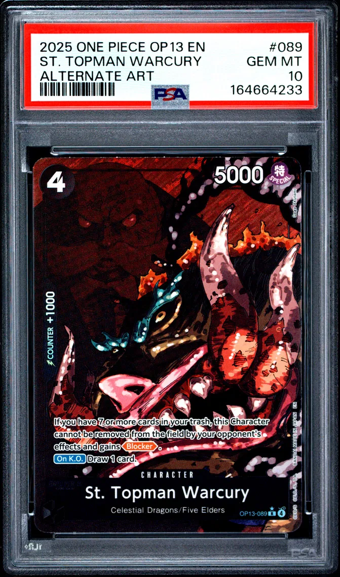 2025 #089 St. Topman Warcury PSA 10 One Piece OP13-Carrying on His Will