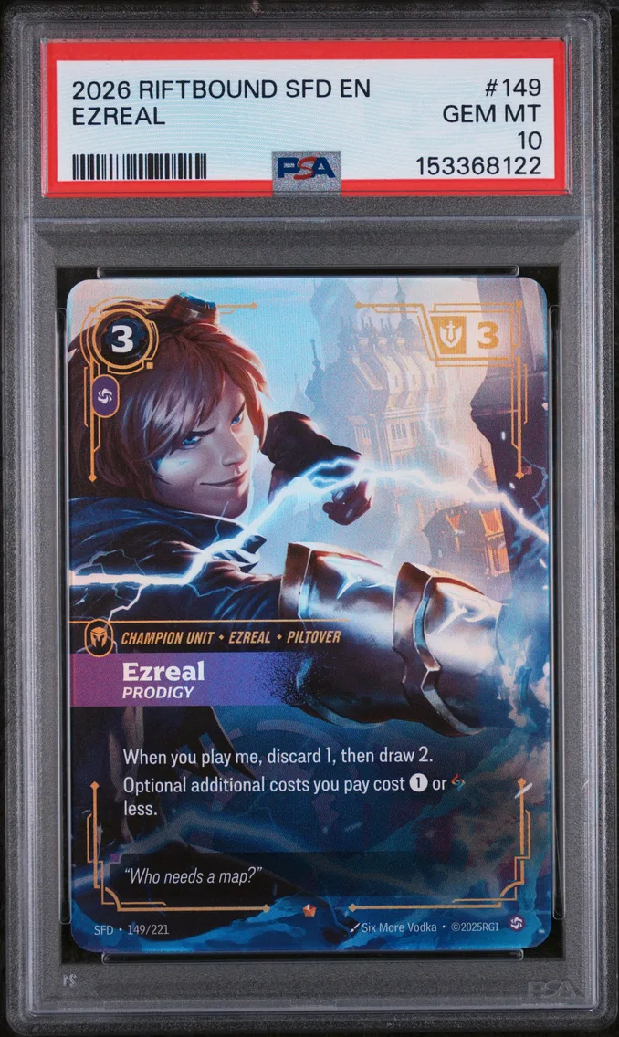 2026 #149 Ezreal - Prodigy PSA 10 Riftbound: League of Legends Sfd-Spiritforged
