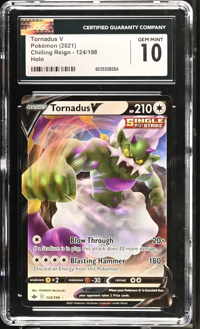 2021 Chilling Reign - English Tornadus V #124 CGC 10