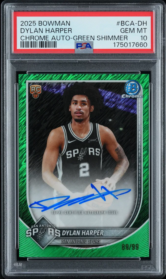2025 #BCA-DH Dylan Harper PSA 10 Bowman Chrome Autographs
