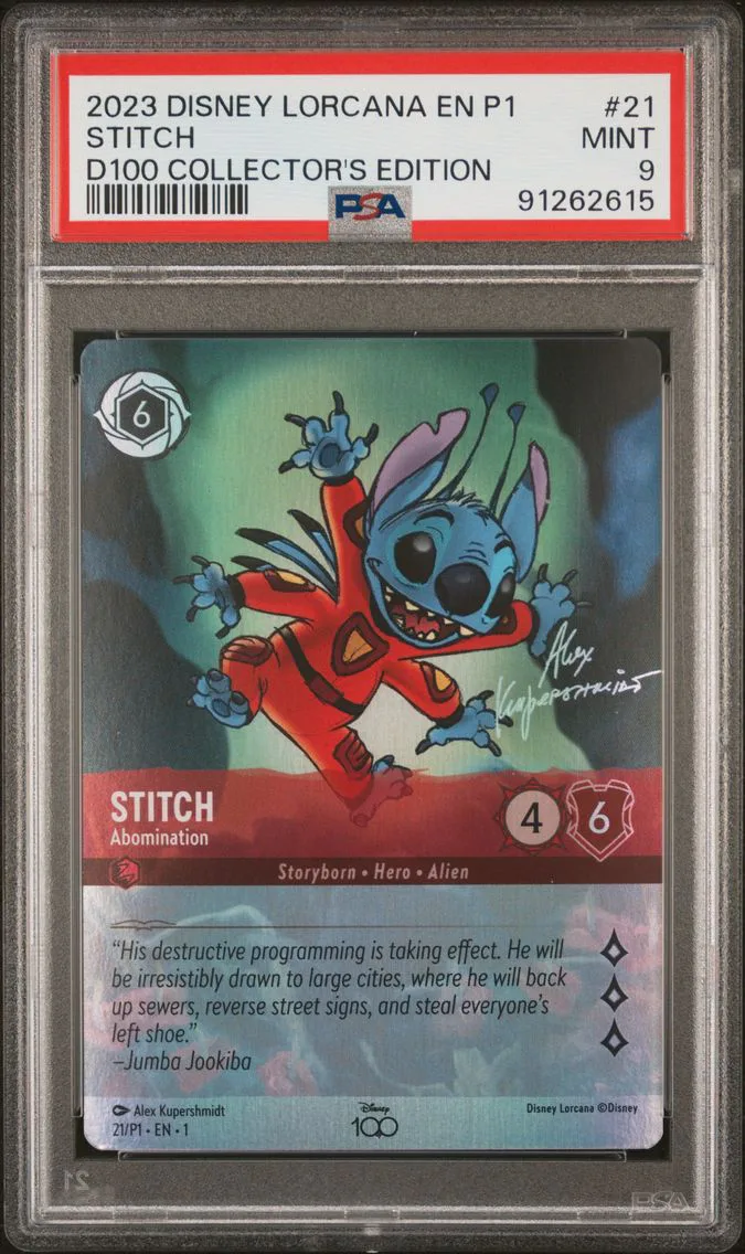 2023 #21 Stitch - Abomination PSA 9 Disney Lorcana EN P1-Promo