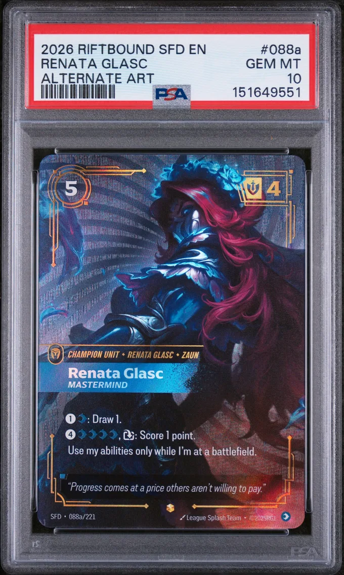 2026 #088a Renata Glasc - Mastermind PSA 10 Riftbound: League of Legends Sfd-Spiritforged