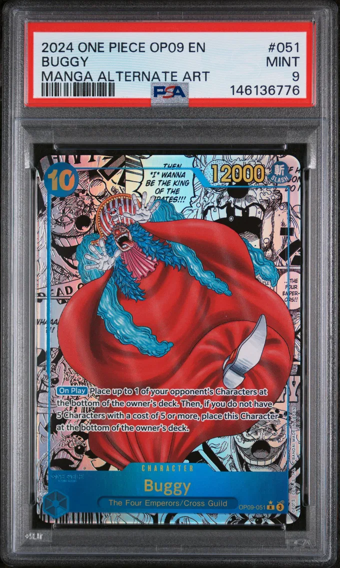 2024 #051 Buggy PSA 9 One Piece OP09-Emperors in the New World