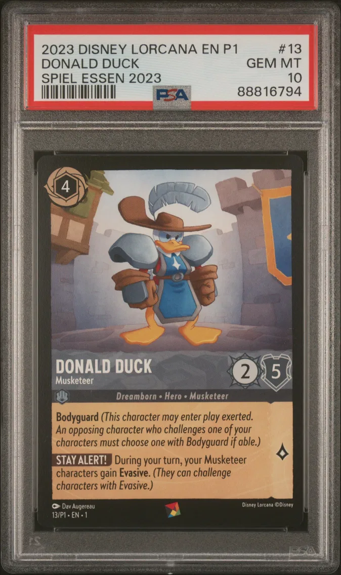 2023 #13 DONALD DUCK PSA 10 Disney Lorcana EN P1-Promo