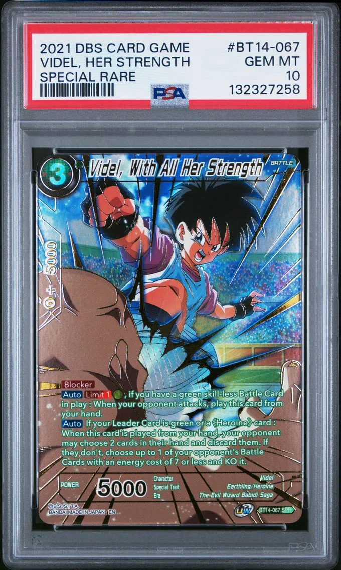 2021 #BT14-067 Videl, With All Her Strength PSA 10 Dragon Ball Super Card Game Series 14 Cross Spirits