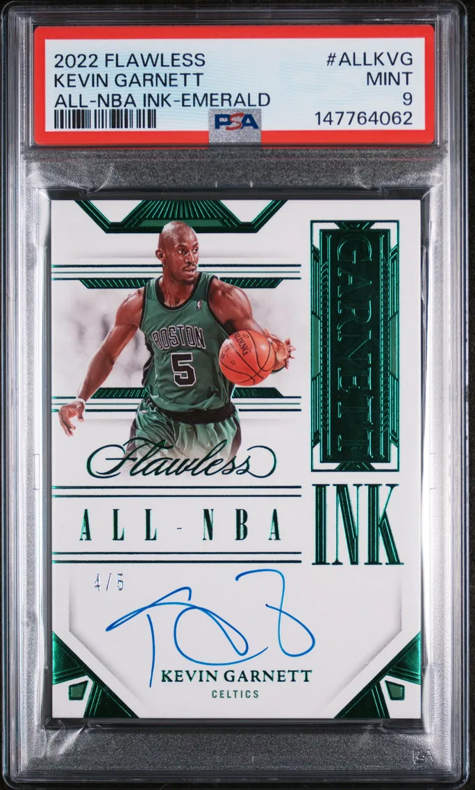 2022 #ALLKVG Kevin Garnett PSA 9 Panini Flawless All-NBA Ink