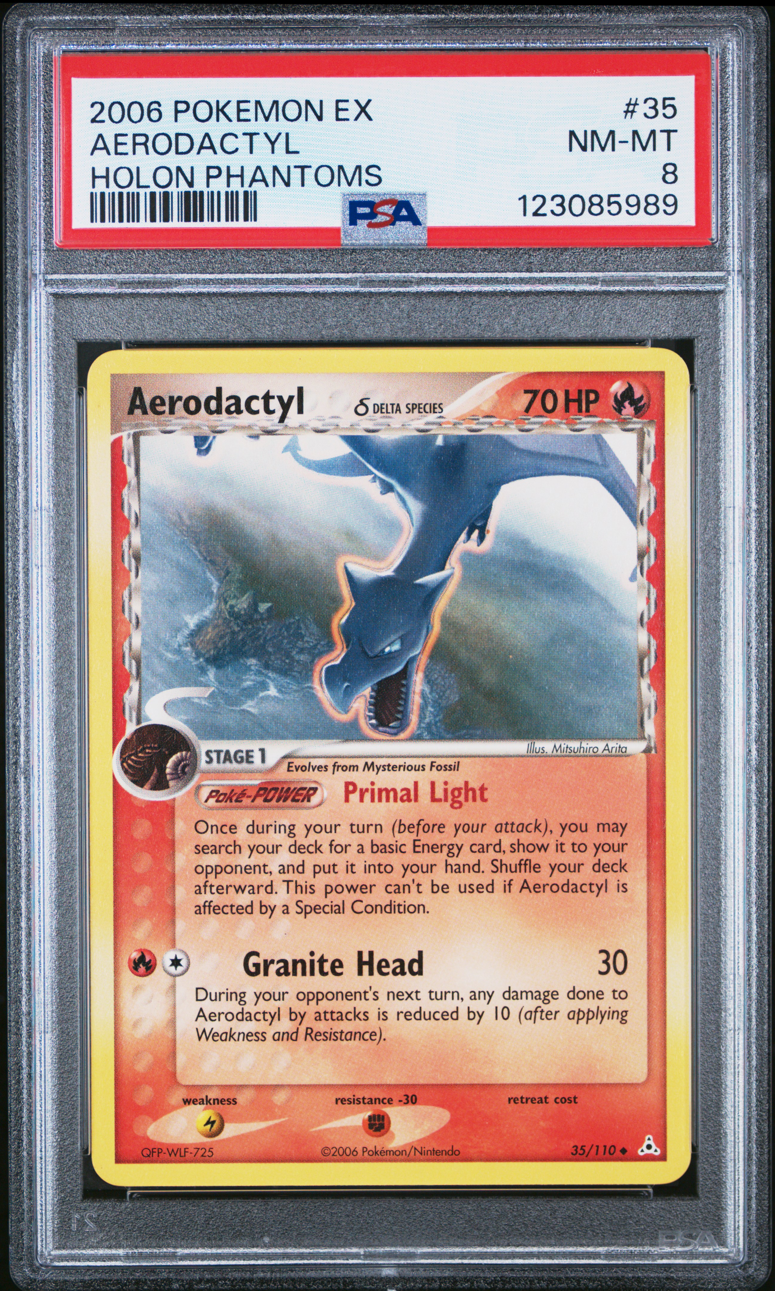 2006 #35 Aerodactyl PSA 8 Ex Holon Phantoms