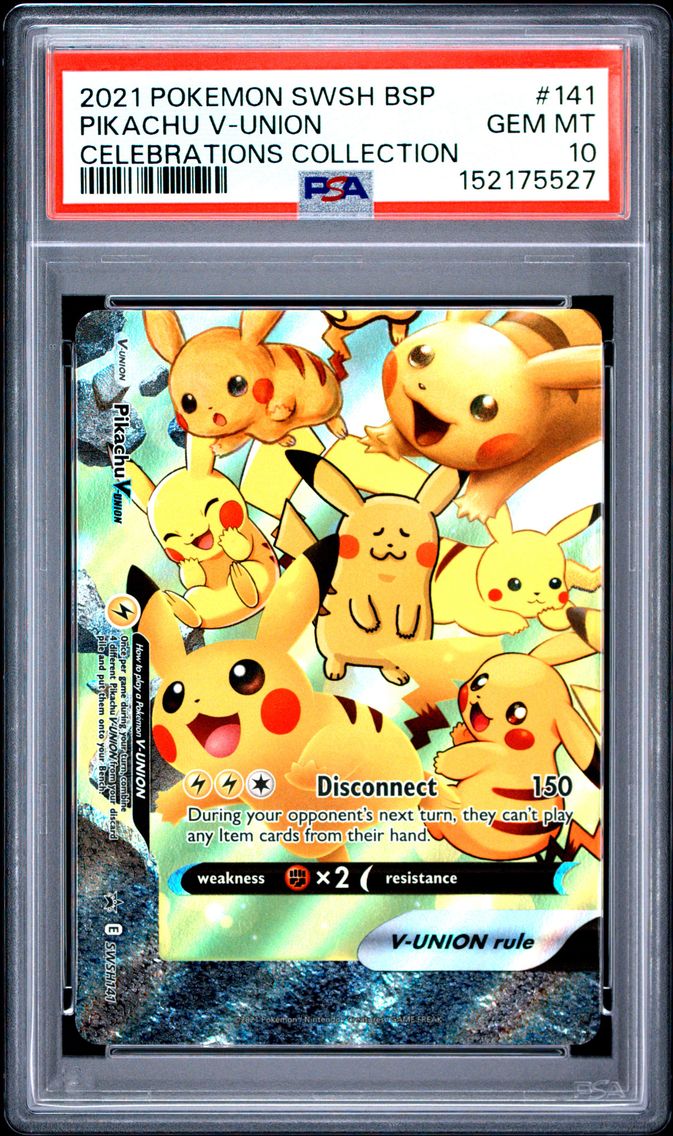 2021 #141 Pikachu V-Union PSA 10 Swsh Black Star Promo