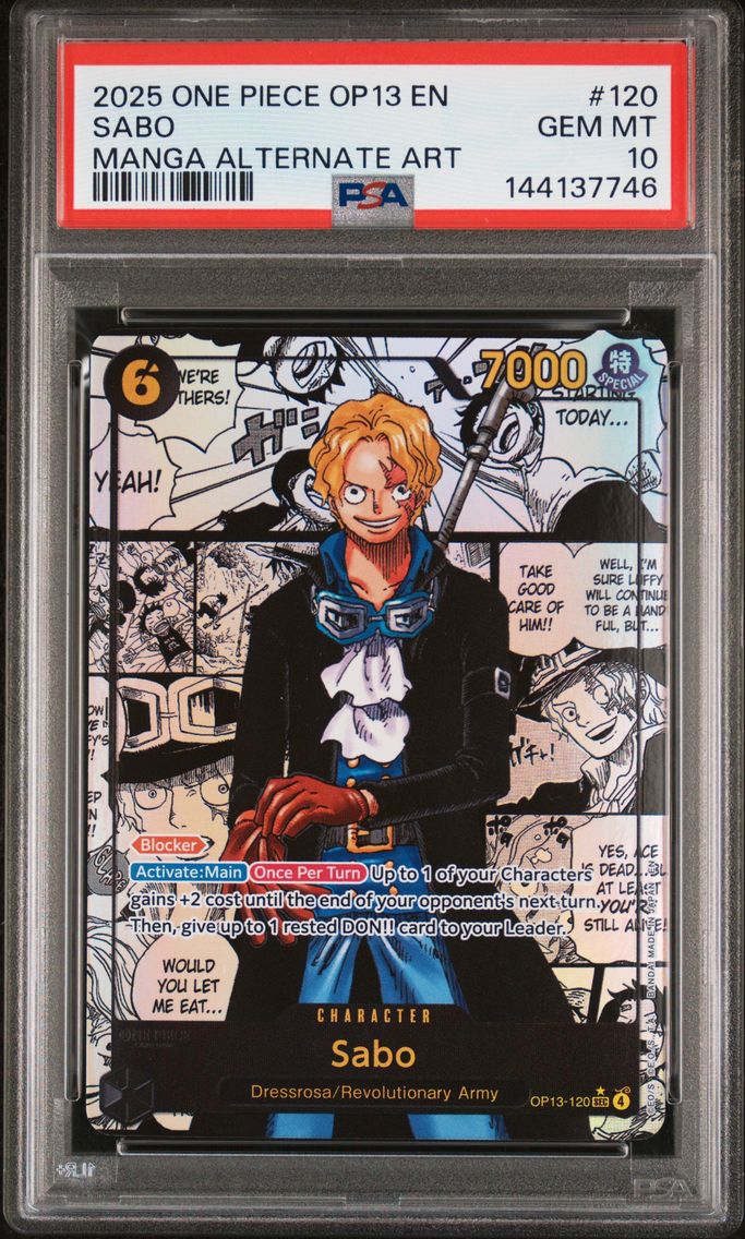 2025 #120 Sabo PSA 10 One Piece