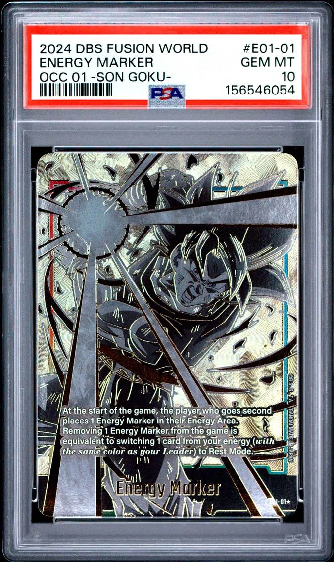 2024 #E01-01 Energy Marker PSA 10 Dragon Ball Super Card Game Fusion World Official Card Case 01 -Son Goku-