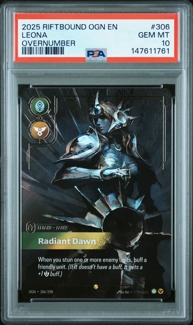 2025 #306 Leona - Radiant Dawn PSA 10 Riftbound: League of Legends Ogn-Origins