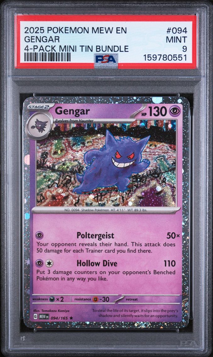 2025 #094 Gengar PSA 9 Mew EN-151