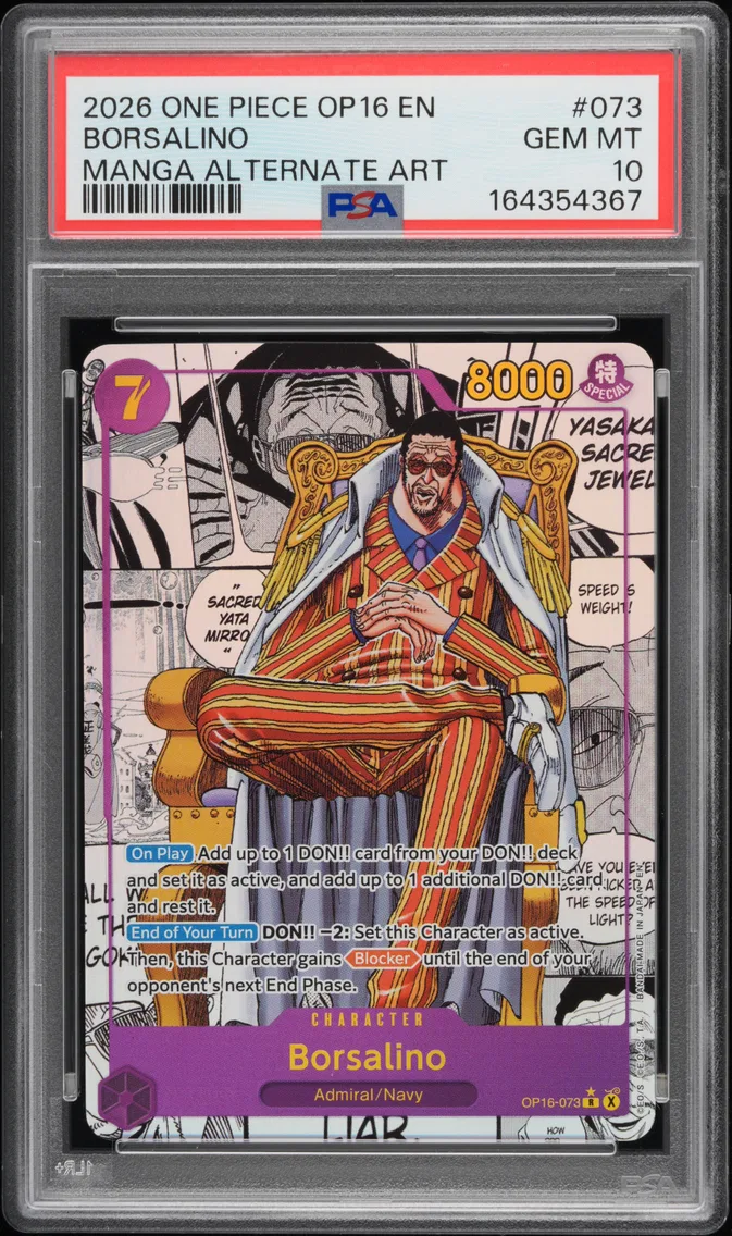 2026 #073 Borsalino PSA 10 One Piece OP16-the Time of Battle