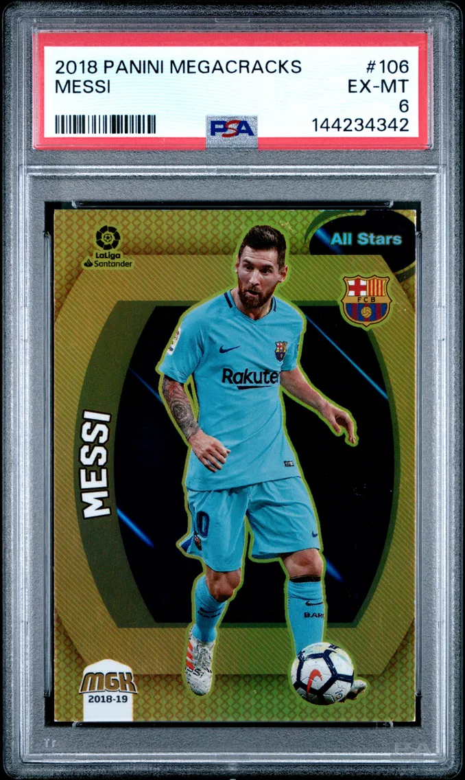 2018 #106 Messi PSA 6 Panini Megacracks