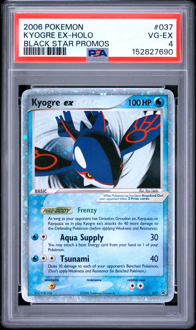 2006 #037 Kyogre EX-Holo PSA 4 Black Star Promos