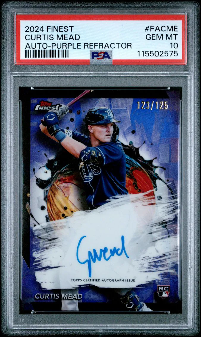 2024 #FACME Curtis Mead PSA 10 Topps Finest Finest Autographs