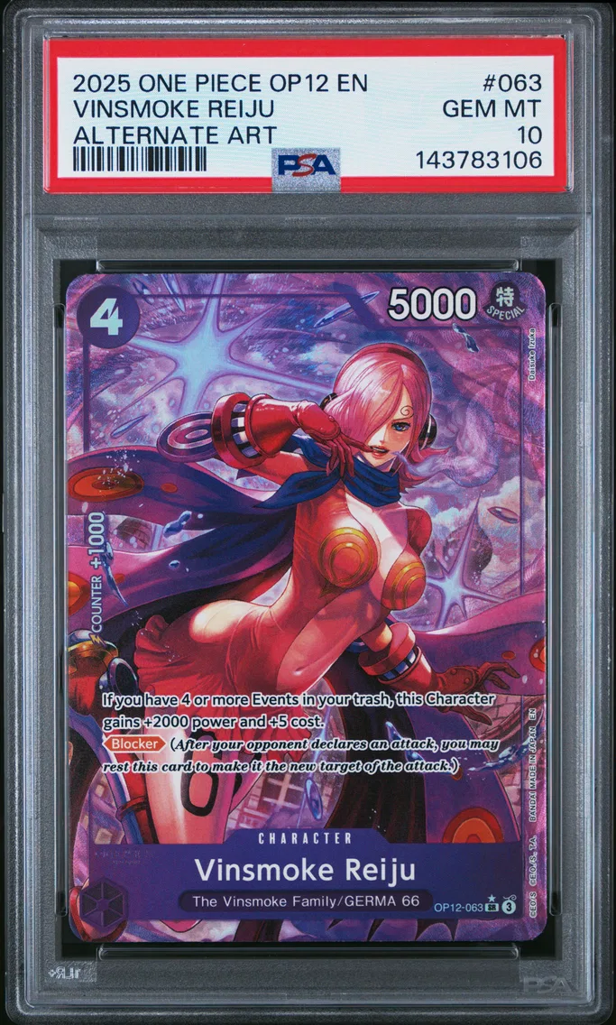 2025 #063 Vinsmoke Reiju PSA 10 One Piece OP12-Legacy of the Master