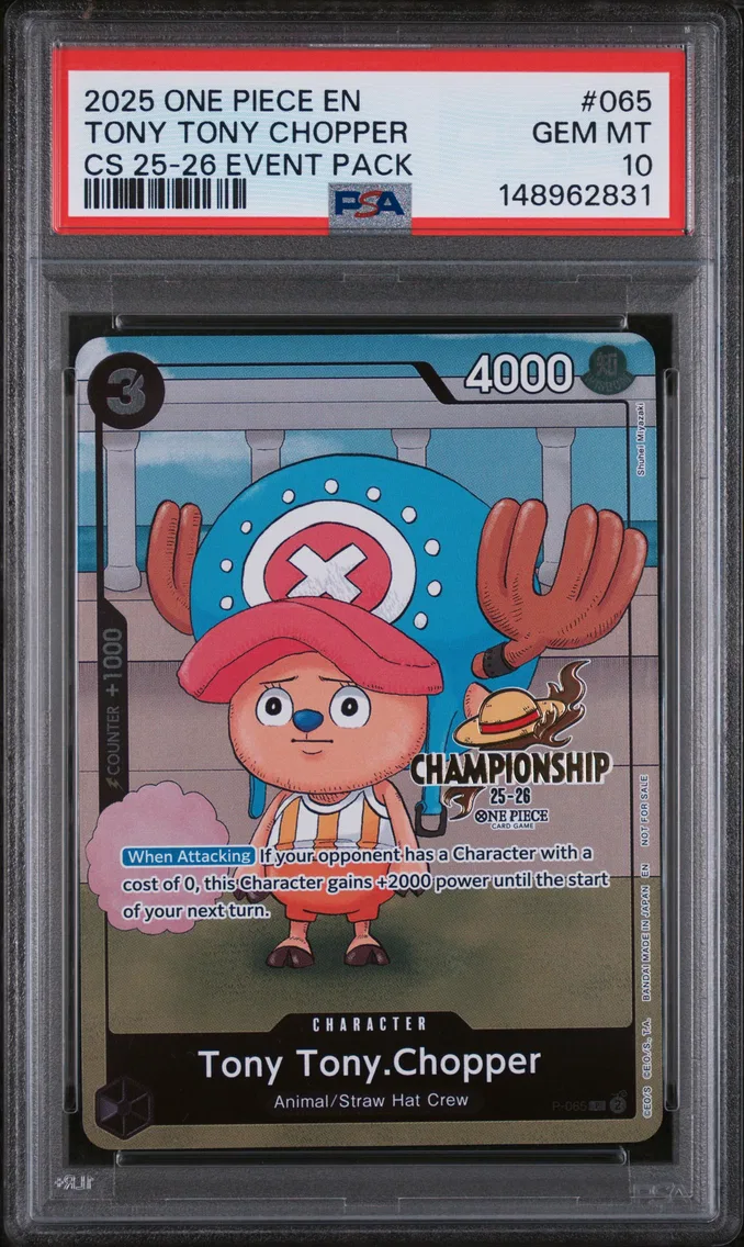 2025 #065 Tony Tony Chopper PSA 10 One Piece Championship 2025-26 Event Pack