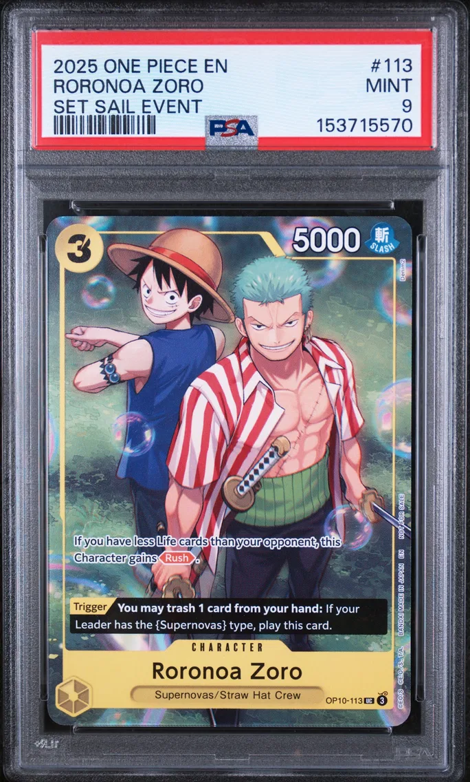 2025 #113 Roronoa Zoro PSA 9 One Piece Promos