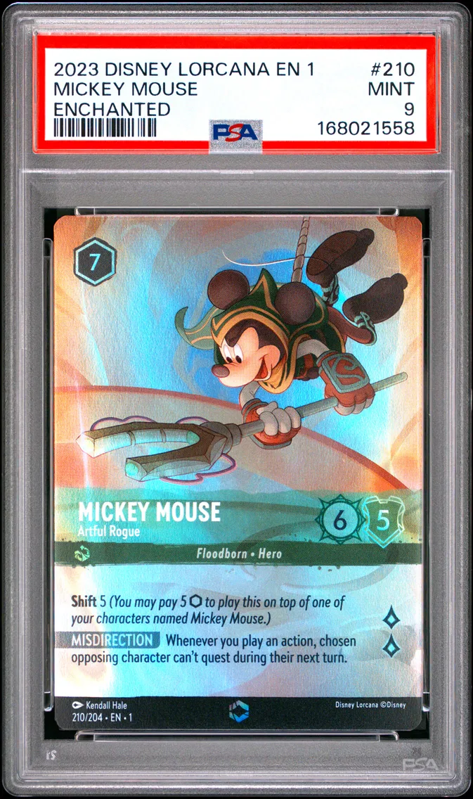 2023 #210 Mickey Mouse - Artful Rogue PSA 9 Disney Lorcana EN 1-the First Chapter