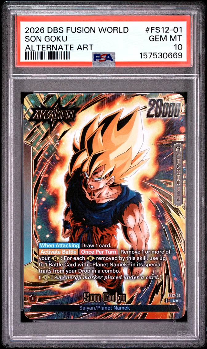 2026 #FS12-01 Son Goku PSA 10 Dragon Ball Super Card Game Fusion World Starter Deck EX the Beat of KI
