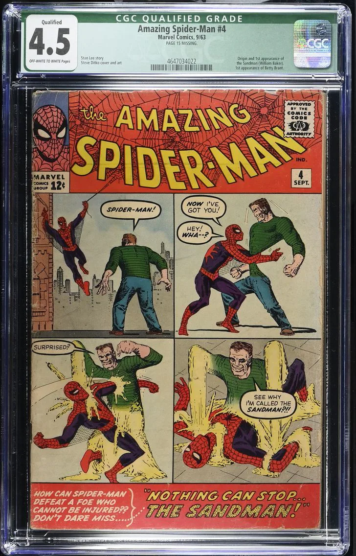 1963 #NA 1963 Amazing Spider-Man #4 CGC 4.5 Marvel Comics CGC 4.5