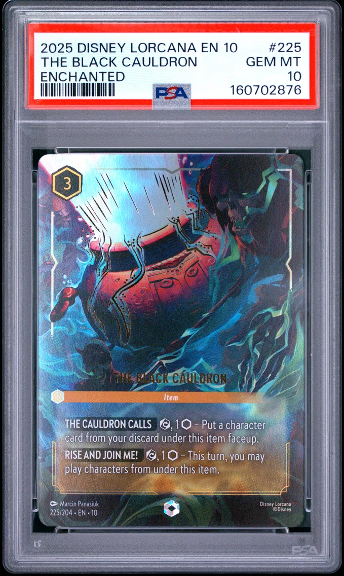 2025 #225 The Black Cauldron PSA 10 Disney Lorcana EN 10-Whispers in the Well