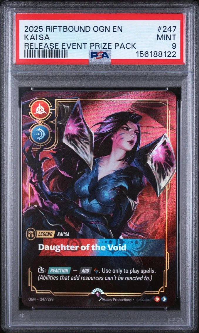 2025 #247 Kai'SA - Daughter of the Void PSA 9 Riftbound: League of Legends Ogn-Origins