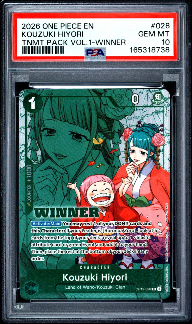2026 #028 Kozuki Hiyori PSA 10 One Piece Tournament Pack Vol.1