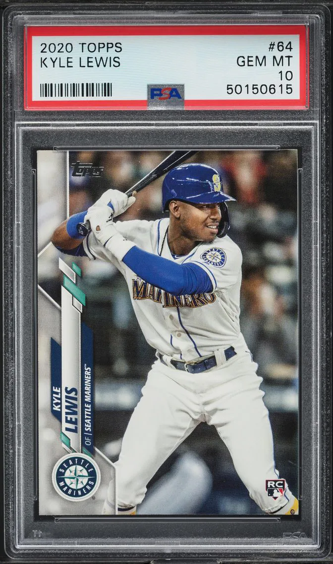 2020 Topps Kyle Lewis ROOKIE #64 PSA 10 GEM MINT