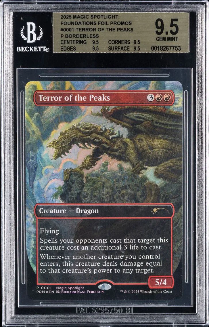 2025 #0001 Terror of the Peaks BGS 9.5 Magic Spotlight: Foundations Promos | Foil