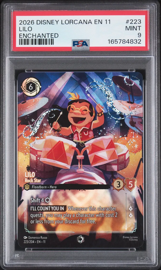 2026 #223 Lilo - Rock Star PSA 9 Disney Lorcana EN 11-Winterspell