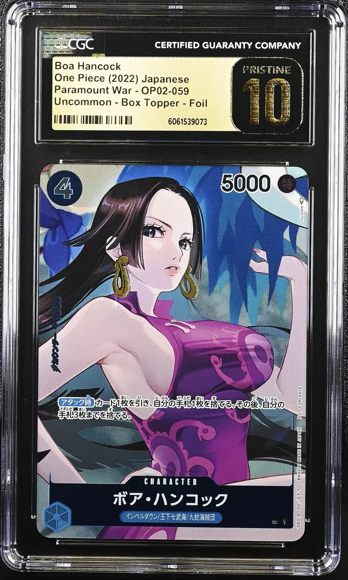 2022 #OP02-059 Boa Hancock CGC 10 Pristine Paramount War (OP02) - Japanese