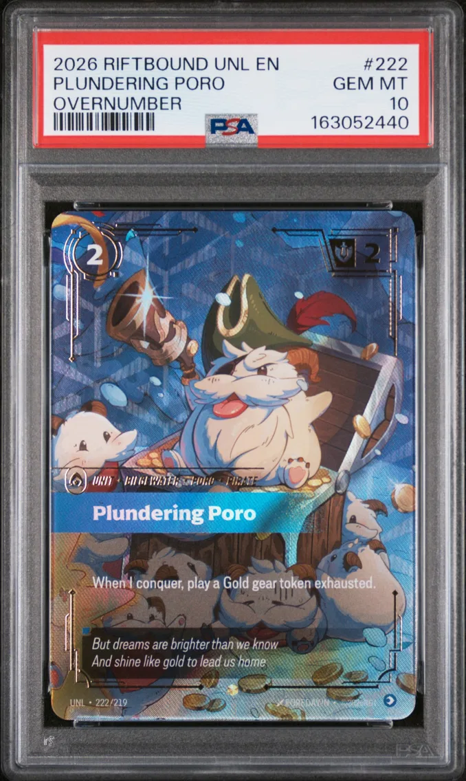 2026 #222 Plundering Poro PSA 10 Riftbound: League of Legends Unl-Unleashed