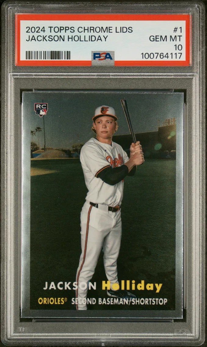 2024 #1 Jackson Holliday PSA 10 Topps Chrome Lids