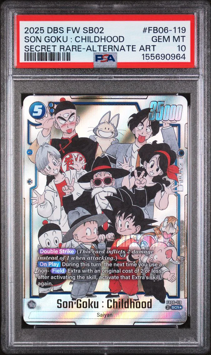 2025 #FB06-119 Son Goku : Childhood PSA 10 Dragon Ball Super Card Game Fusion World Manga Booster 02