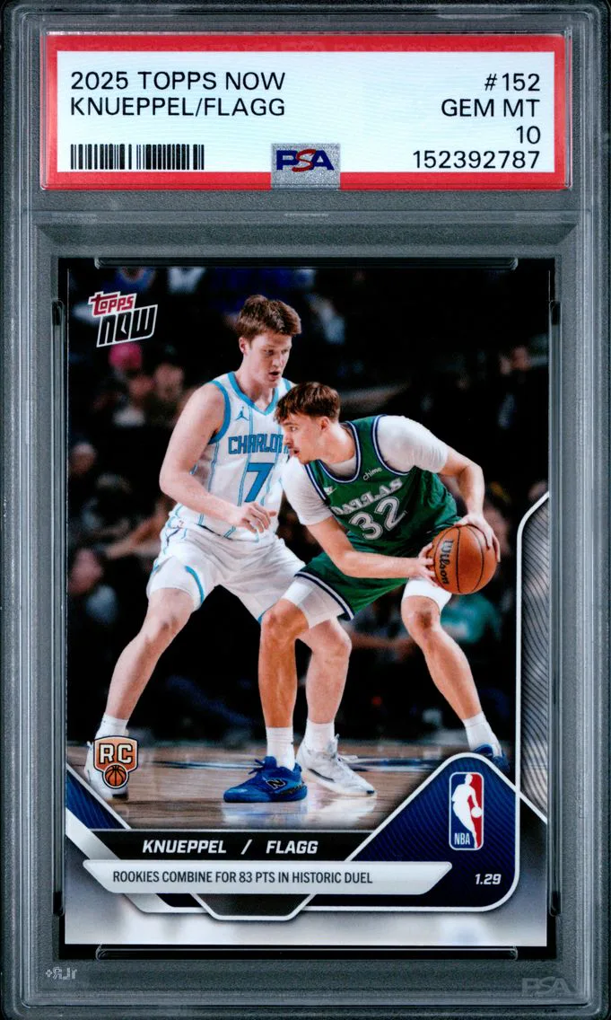 2025 #152 Cooper Flagg/Kon Knueppel PSA 10 Topps Now
