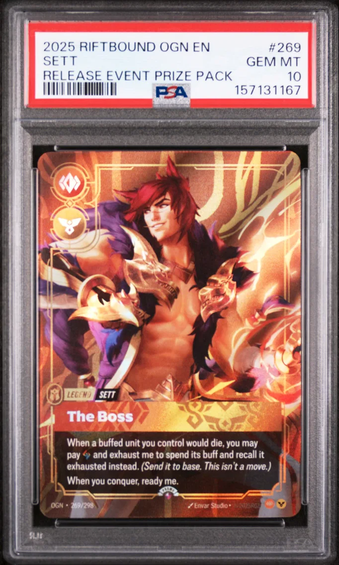 2025 #269 Sett - the Boss PSA 10 Riftbound: League of Legends Ogn-Origins