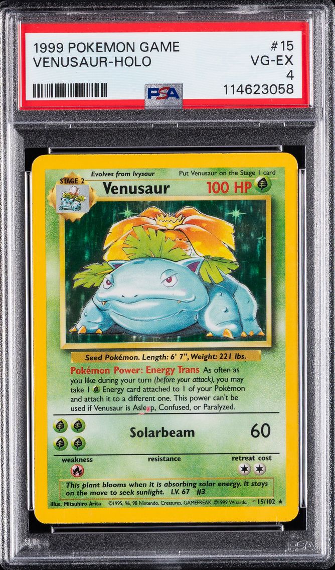 1999 #15 Venusaur-Holo PSA 4 Game Pokemon